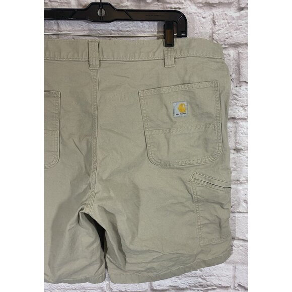 Carhartt Mens Rugged Flex Relaxed Fit Canvas Work Short Khaki Size 44 - Picture 6 of 11